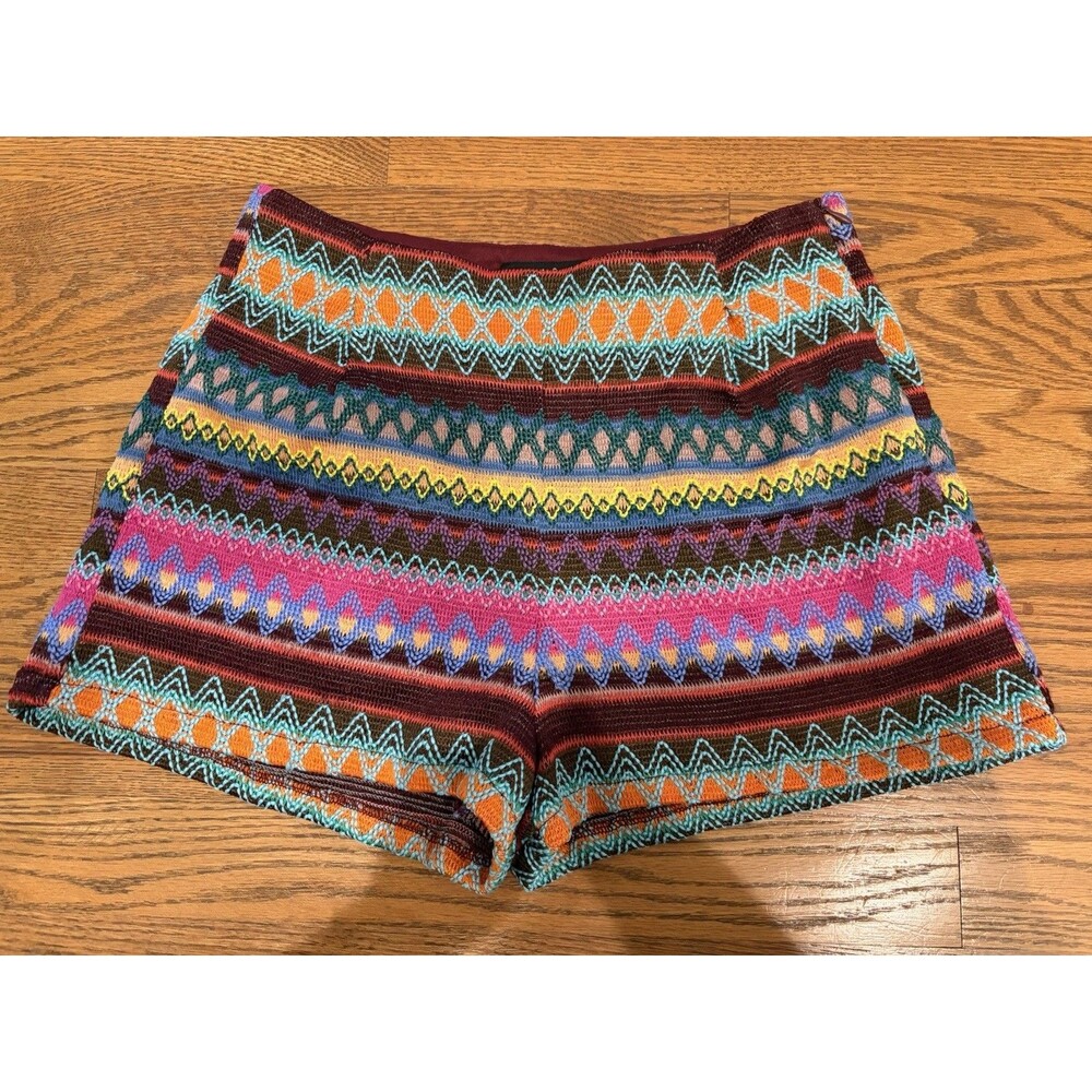 Ark & Co. Shorts Womens Size Small Woven Side Zip Stretch Lined Multicolor VTG
